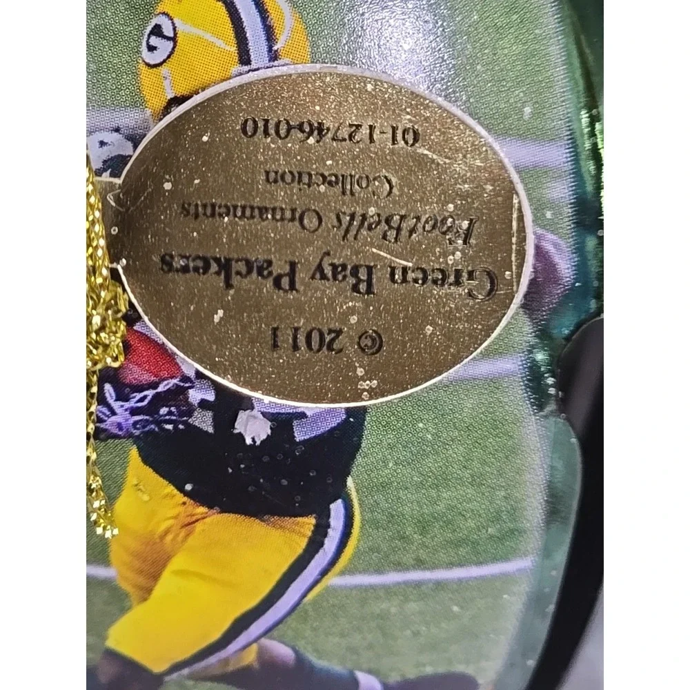 GREEN BAY PACKERS bradford exchange 3pc ornament football bells Collectible Xmas